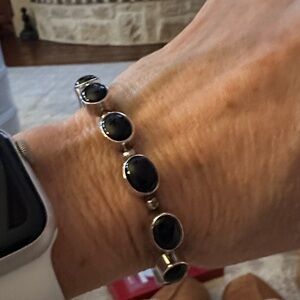 Sterling Nakai Black Onyx Cuff/Bracelet